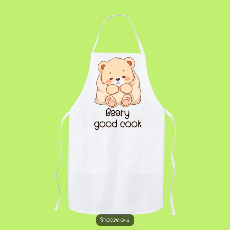 Funny Bear Cub Apron: Cook with Cozy Charm Funny Gift