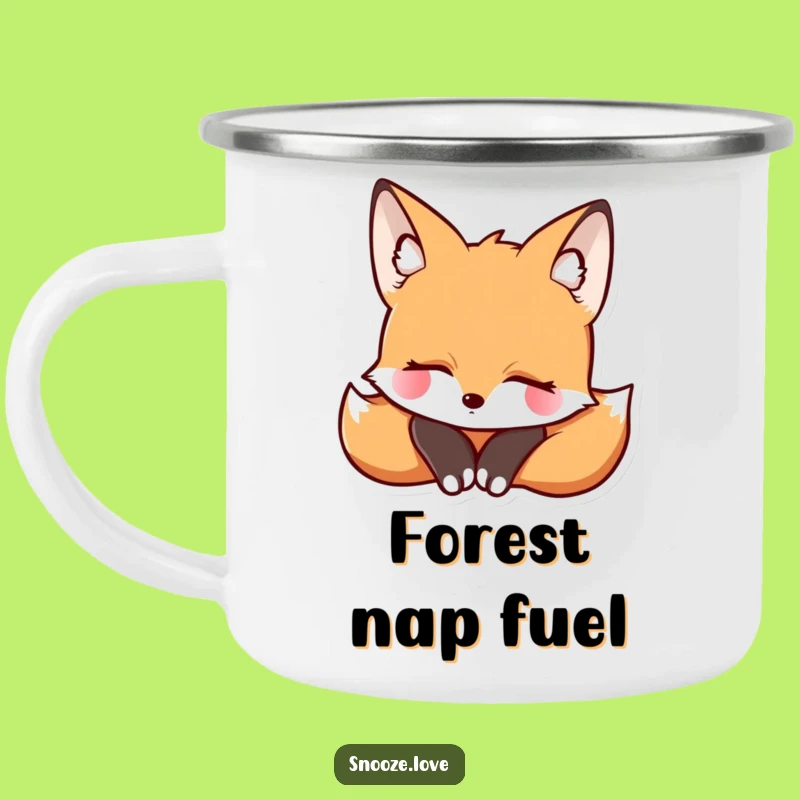 Funny Fox Rest Camping Mug: Peaceful Campfire Companion Funny Gift