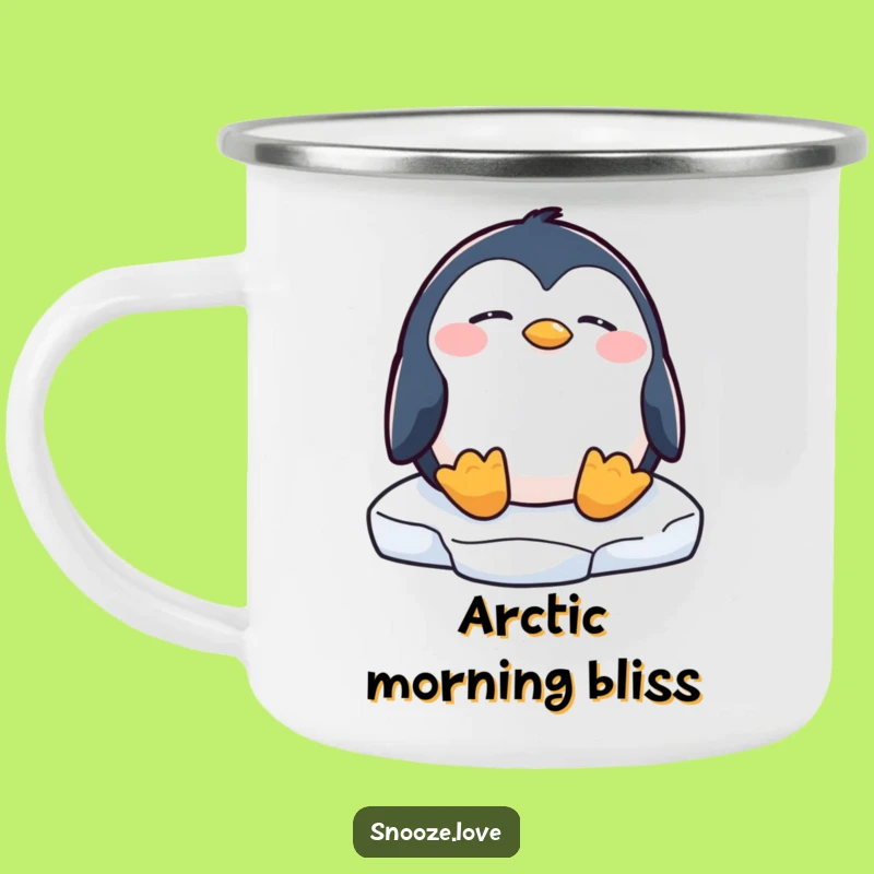 Funny Penguin Dozing Camping Mug: Arctic Adventure Fuel Funny Gift