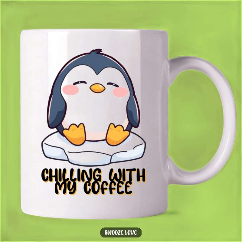 Funny Penguin Dozing Mug: Peaceful Arctic Humor Funny Gift