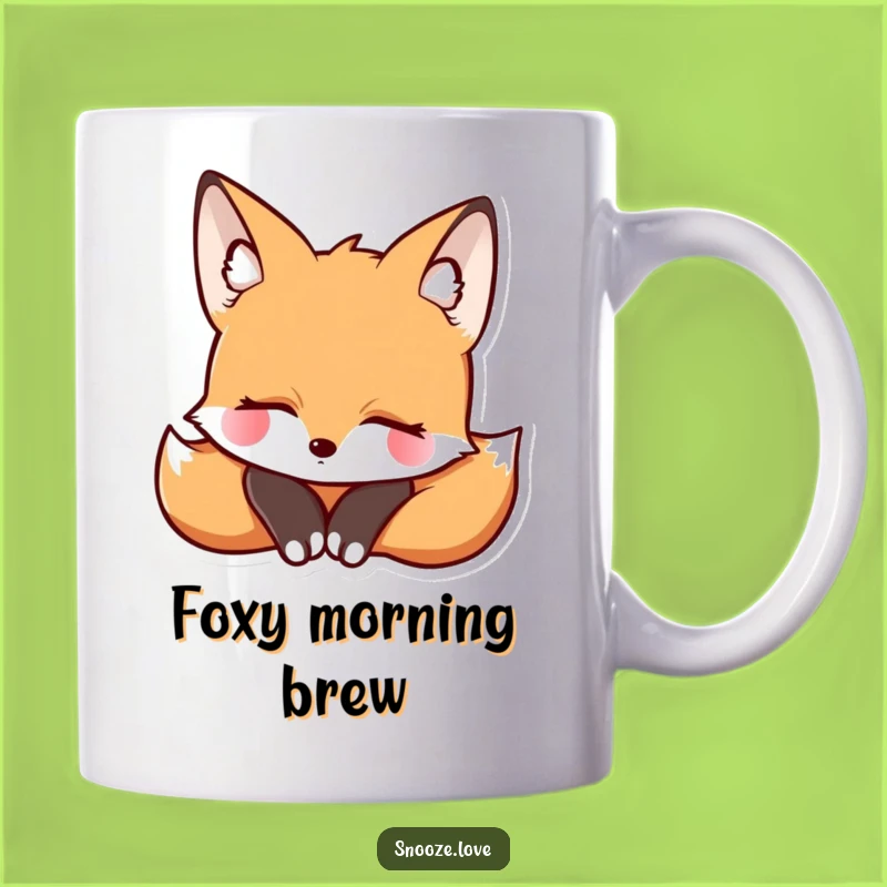 Funny Fox Rest Mug: Peaceful Slumber Humor Funny Gift