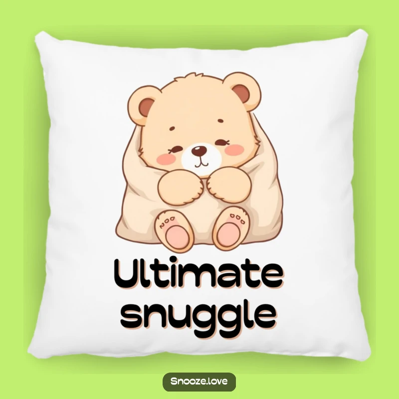Funny Bear Cub Pillow: Plush Comfort and Cozy Humor Funny Gift