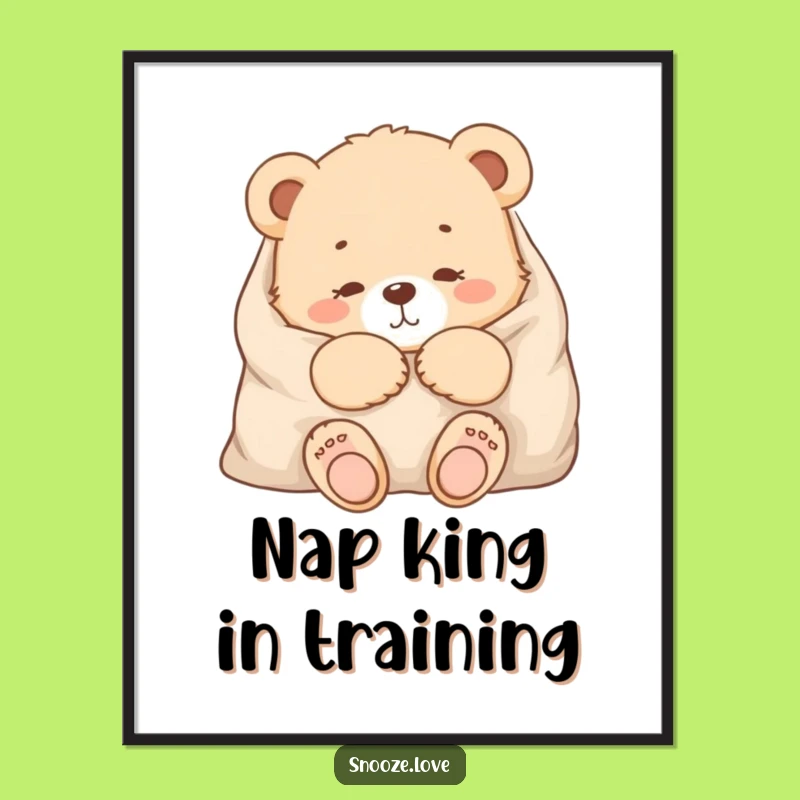 Funny Bear Cub Digital Art: Instant Cozy Comfort Funny Gift