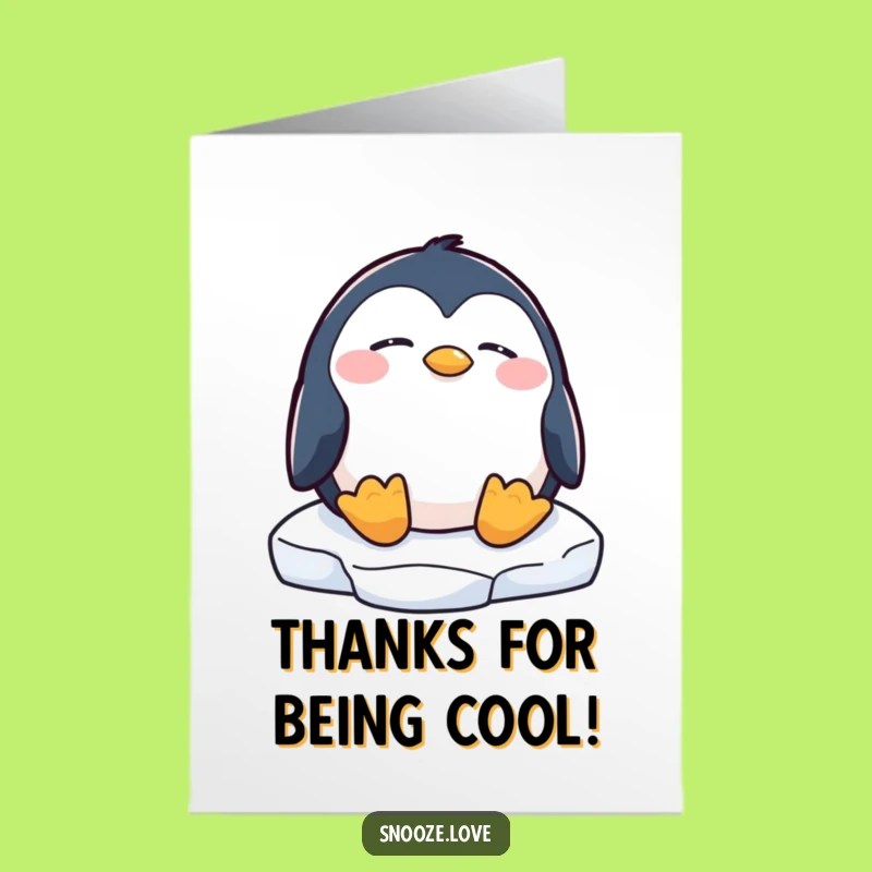 Free Printable Thank You Card: Snoozy Penguin, Funny Downloadable Appreciation