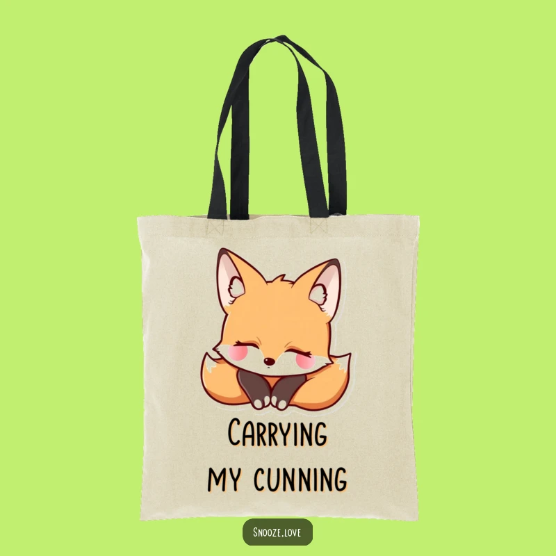 Funny Fox Tote Bag: Carry Your Calm Funny Gift